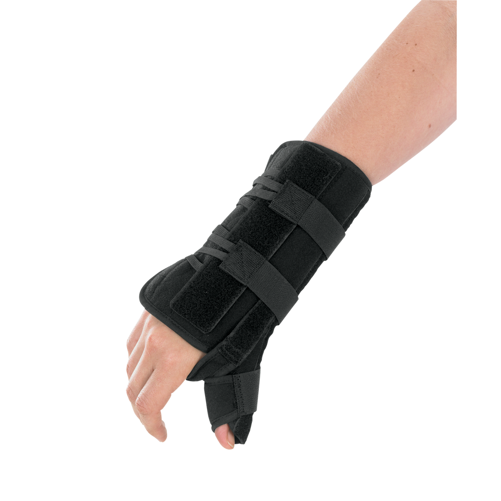 Wrist brace with thumb